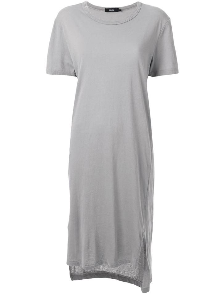 Bassike Side Slit T-shirt Dress, Women's, Size: 8, Grey, Organic Cotton