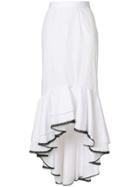 Milla Milla Tiered Fishtail Hem Skirt - White