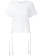 Sacai Lace Up T-shirt, Women's, Size: 3, White, Cotton/polyester