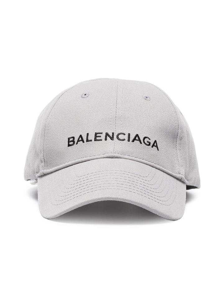 Balenciaga Grey Cap With Black Logo
