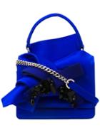 No21 - Knotted Cross-body Bag - Women - Silk/cotton - One Size, Blue, Silk/cotton