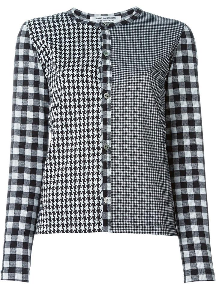 Comme Des Garçons Comme Des Garçons Checked Panel Cardigan