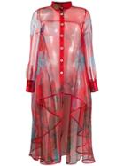 F.r.s For Restless Sleepers Sheer Foliage Print Shirt - Red
