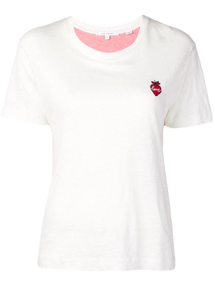 Chinti & Parker Love Contrasting Panels T-shirt - White