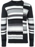 Diesel Striped Sweatshirt, Men's, Size: Small, Grey, Cotton