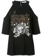Versace Collection Embellished Off-the-shoulder Top - Black