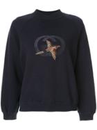 Gucci Pre-owned Bird Gg Embroidery Sweatshirt - Blue