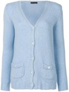 Incentive! Cashmere - V-neck Cardigan - Women - Cashmere - S, Blue, Cashmere