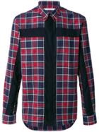 Givenchy Crucifix Panel Checked Shirt - Red
