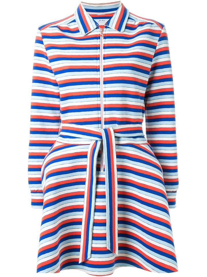 Julien David Striped Belted Coat