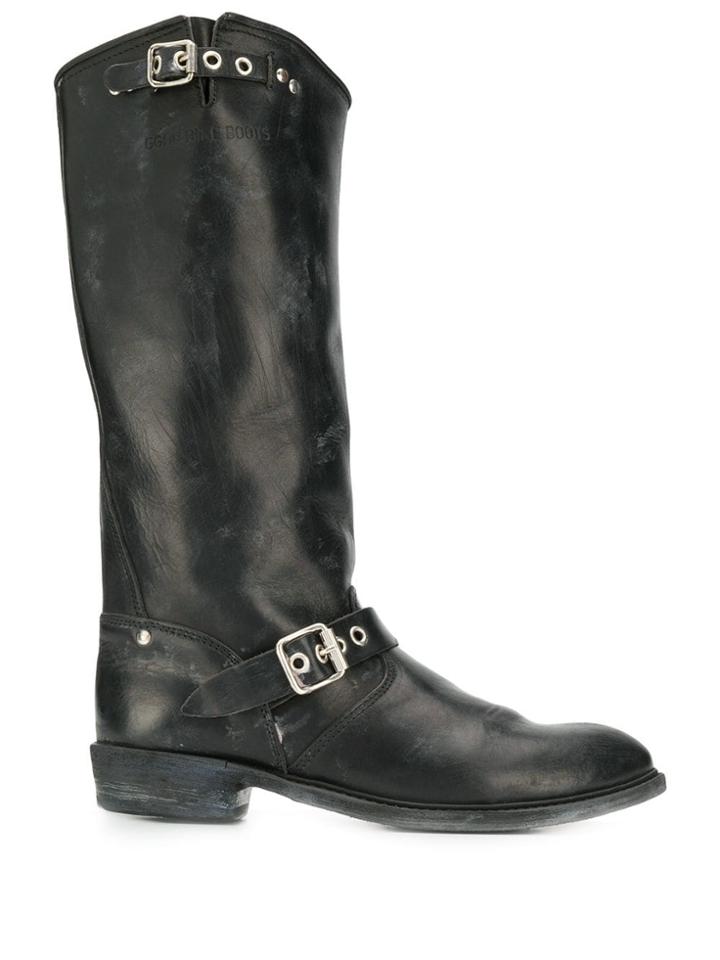 Golden Goose Buckle Detail Boots - Black