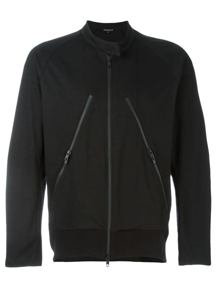 Ann Demeulemeester Zipped Band Collar Bomber, Men's, Size: S, Black, Cotton