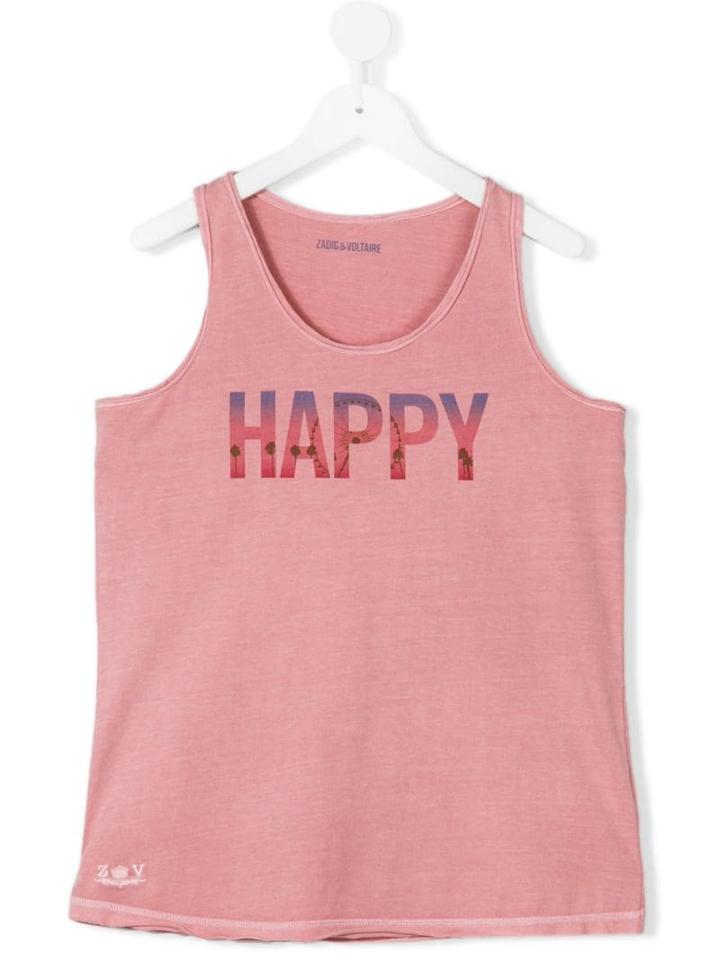 Zadig & Voltaire Kids Teen Happy Print T-shirt - Pink