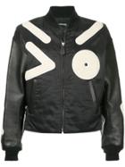 Issey Miyake Vintage Patch-appliqué Bomber Jacket - Black