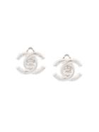 Chanel Vintage Turn-lock Logo Clip-on Earrings