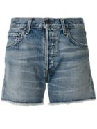 Citizens Of Humanity Alyx Ripped Denim Shorts - Blue