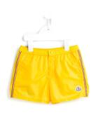 Moncler Kids Striped Trim Swim Shorts, Boy's, Size: 12 Yrs, Yellow/orange