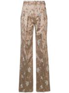 Pt01 Embroidered Floral Trousers - Nude & Neutrals