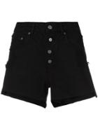 Anine Bing High-waisted Denim Shorts - Black