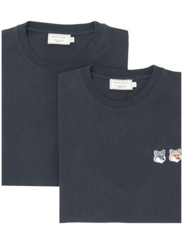 Maison Kitsuné Foxes Patch T-shirt - Grey
