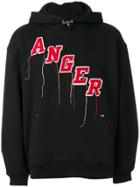 Mr. Completely Embroidered Anger Hoodie - Black