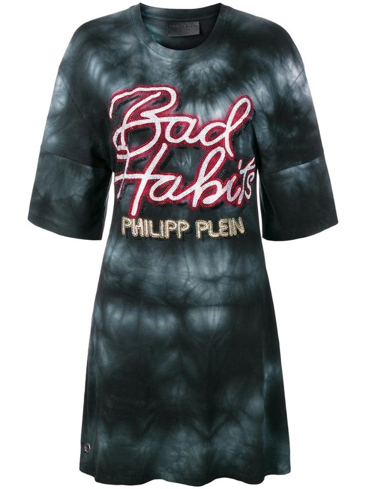 Philipp Plein Bad Habits T-shirt Dress - Black