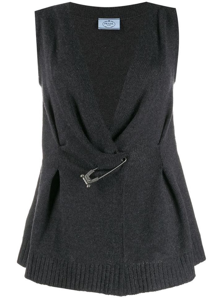 Prada Safety Pin Cardigan - Green