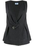 Prada Safety Pin Cardigan - Green
