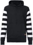 Neighborhood Racing Team Striped Sleeve Hoodie - Black