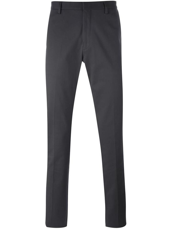 Paul Smith Tailored Slim Trousers, Men's, Size: 36, Grey, Cotton/elastodiene