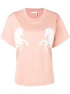 Chloé Horse Print T-shirt - Pink