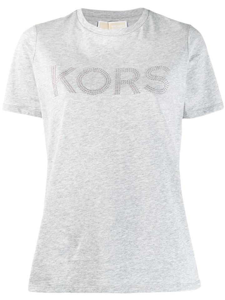Michael Kors Collection Studded Logo T-shirt - Grey