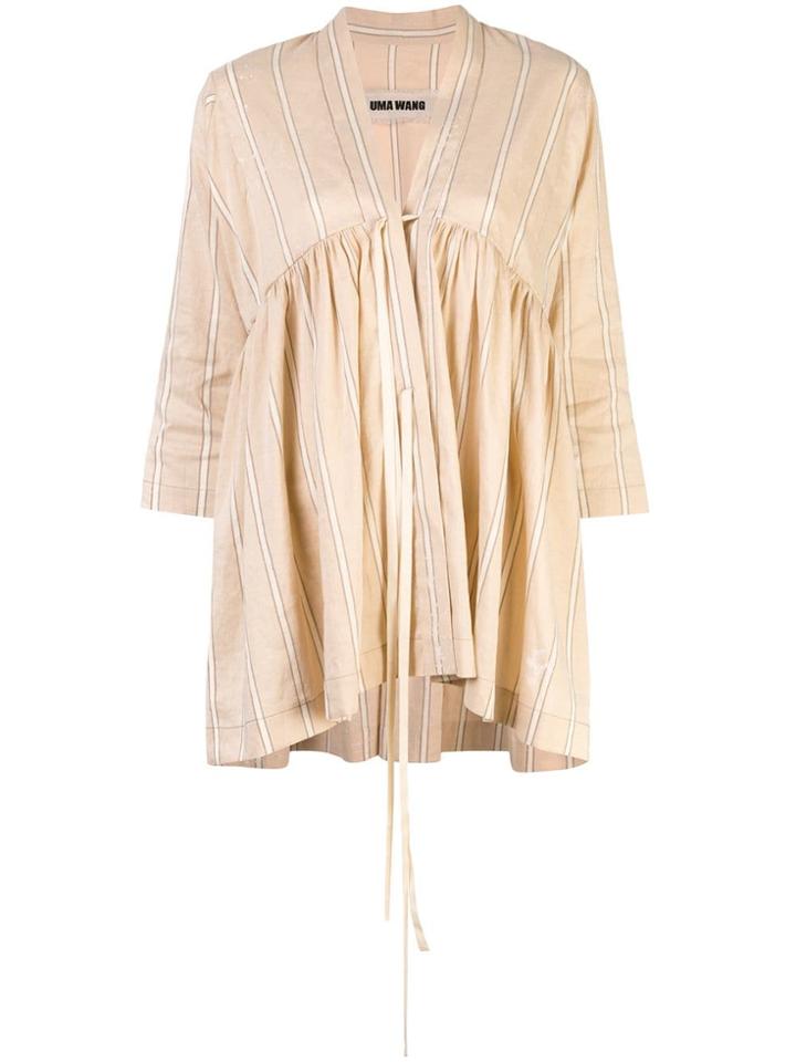 Uma Wang Striped Blouse - Brown