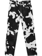 Burberry Straight Fit Cow Print Jeans - Black