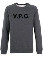 A.p.c. - Appliqué Logo Sweatshirt - Men - Cotton - Xl, Grey, Cotton