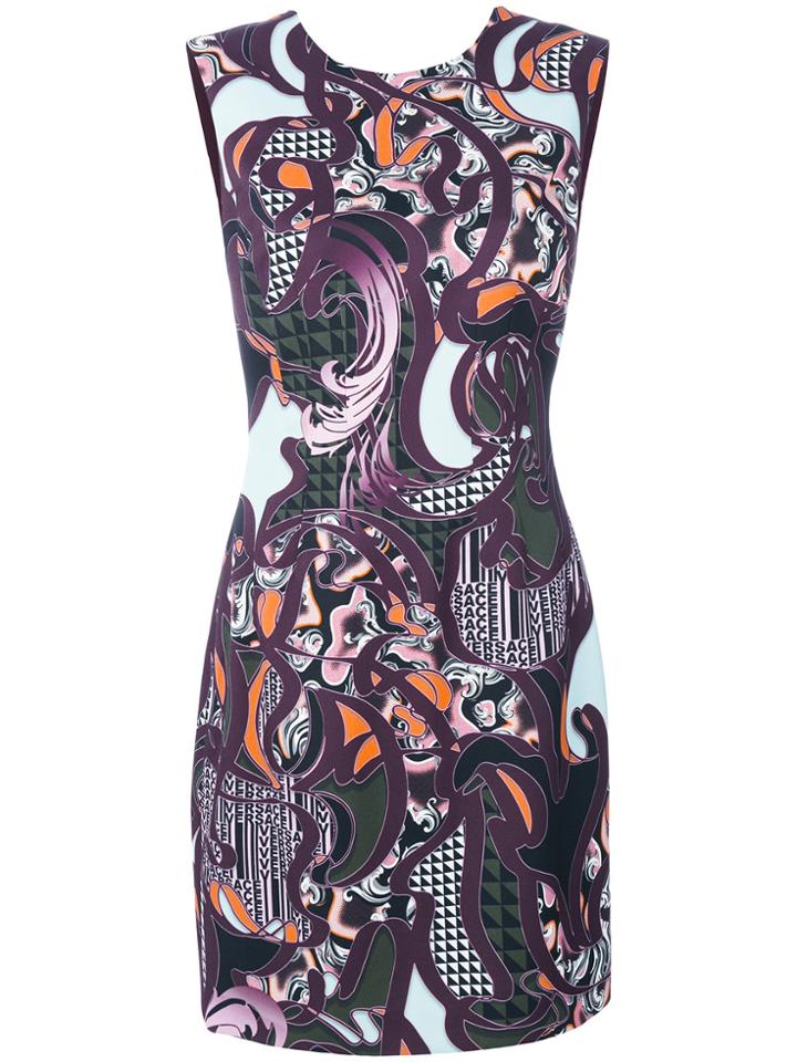 Versace Baroccoflage Cady Dress - Pink & Purple