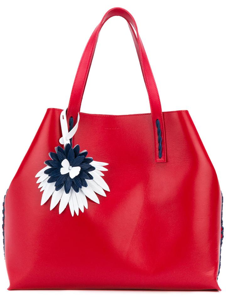 P.a.r.o.s.h. Floral Detail Tote - Red