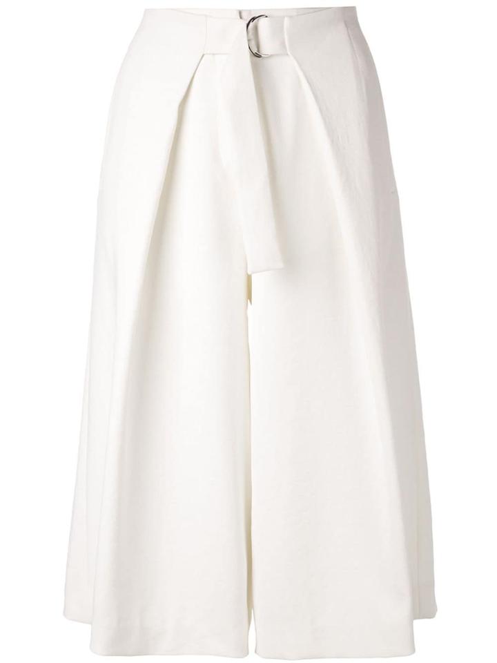 Tibi Chalky Drape Pleated Long Shorts - White