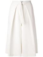 Tibi Chalky Drape Pleated Long Shorts - White