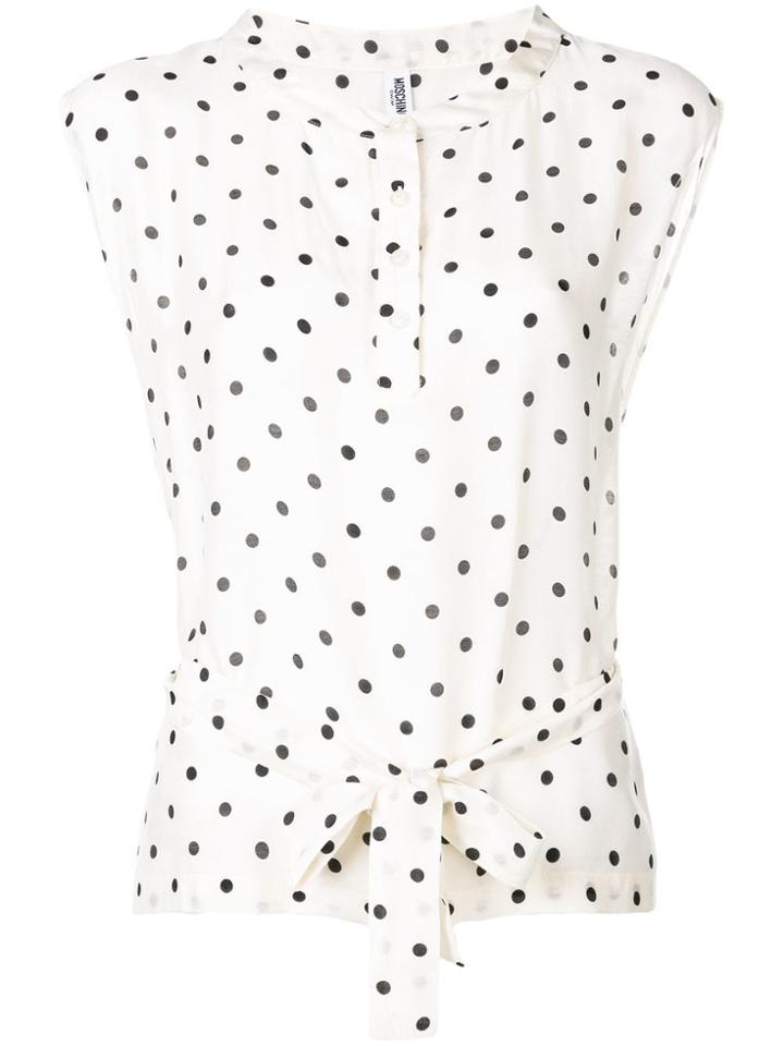 Moschino Vintage 2000's Spotted Print Blouse - Neutrals
