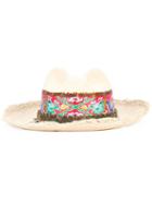 Ibo Maraca Hippie Dragon Hat, Women's, Size: Medium, Nude/neutrals, Raffia/straw/leather/metal