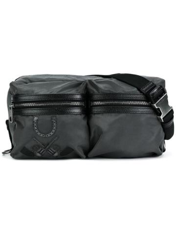 Dolce & Gabbana Western Patch Bumbag, Men's, Grey, Leather/nylon