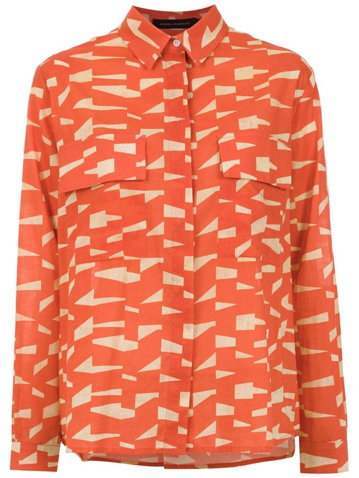 Andrea Marques Printed Shirt - Orange