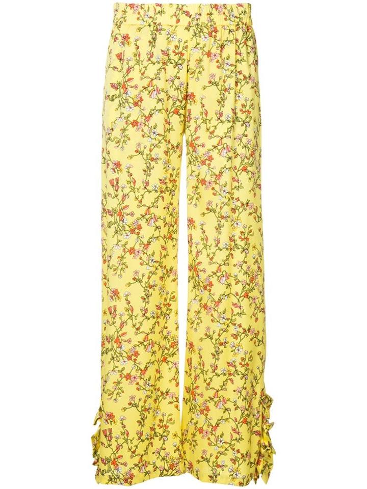 Baum Und Pferdgarten Floral Print Trousers - Yellow