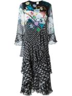Peter Pilotto Tiered Printed Georgette Dress
