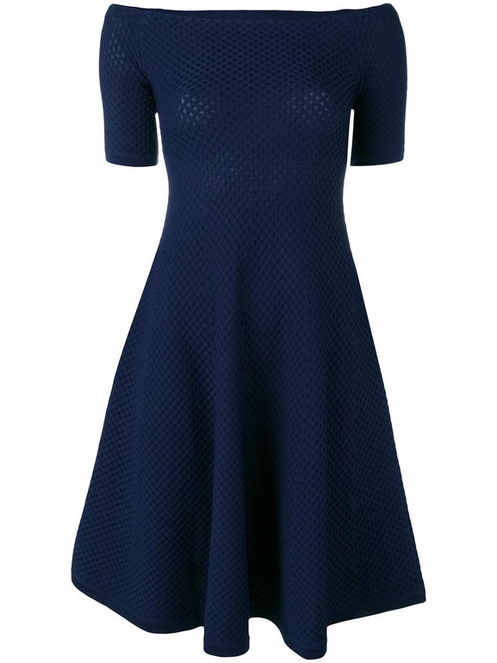 Michael Michael Kors - Off-the-shoulder Dress - Women - Nylon/viscose - Xxs, Blue, Nylon/viscose