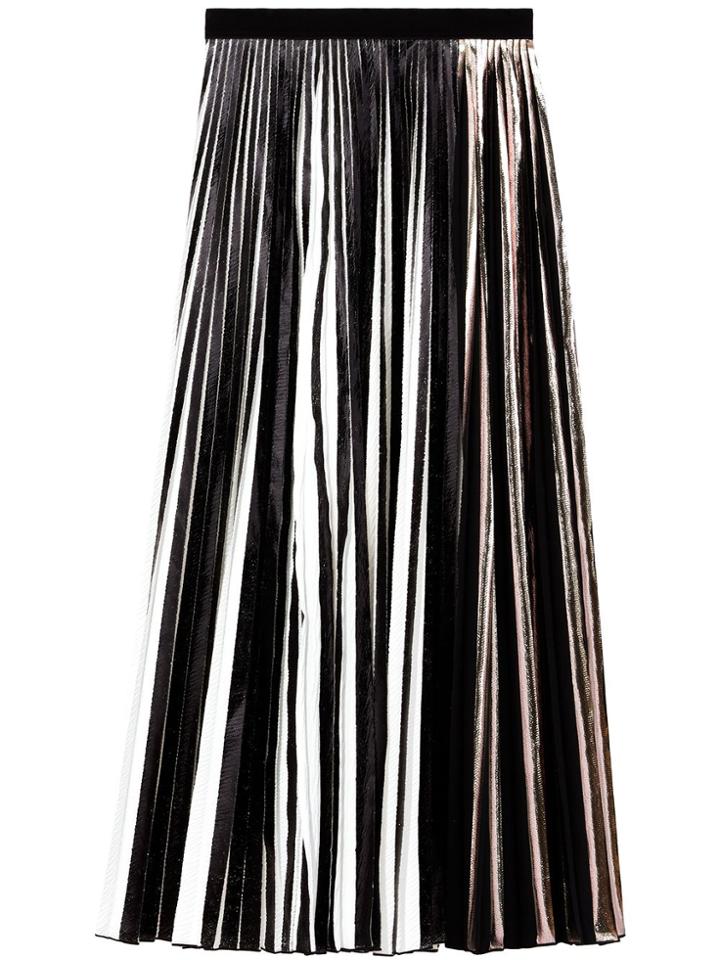 Proenza Schouler Foil Pleated Skirt - Black