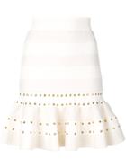 Alexander Mcqueen Fluted Mini Skirt - White