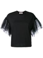 Msgm Netted Sleeve T-shirt - Black