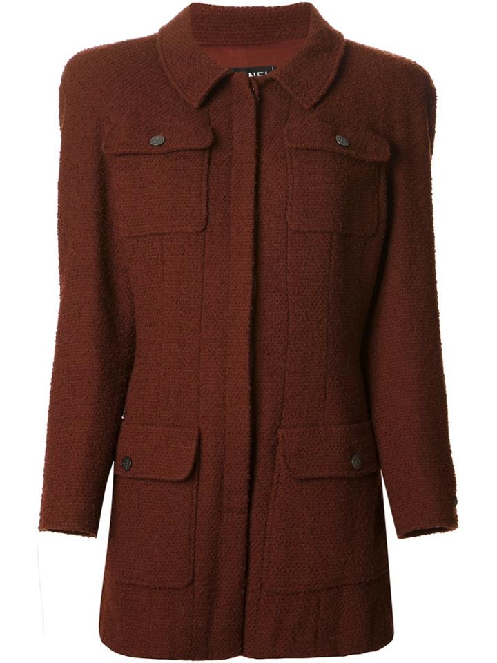 Chanel Vintage Jacket And Skirt Suit - Red